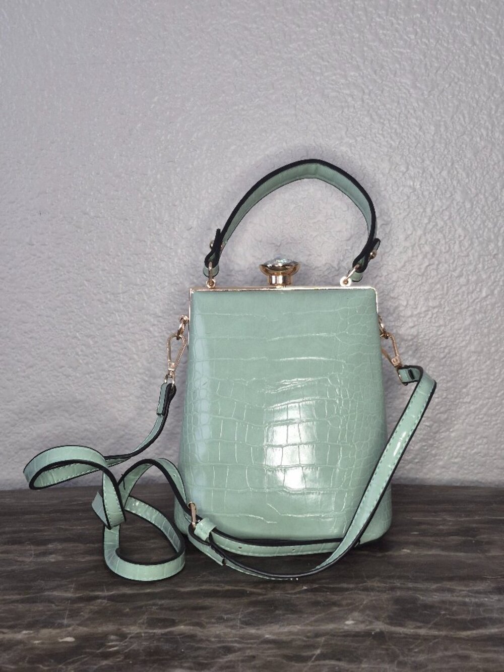 Alyssa Nicole Mint Green Clutch Handbag Purse